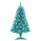 CC Christmas Decor Pre-lit Medium Teal Blue Artificial Pine Christmas Tree - 4' - Clear Lights